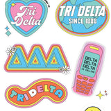 Delta Delta Delta Sorority Y2K Sticker Sheet