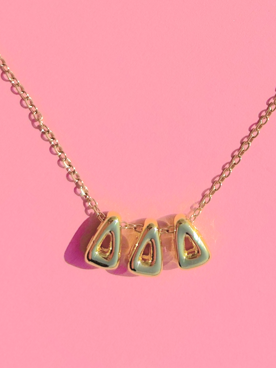 Bubble Letter Sorority Necklace