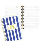 Delta Delta Delta Stripe Sorority Notebook