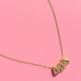 Delta Delta Delta Bubble Letter Necklace