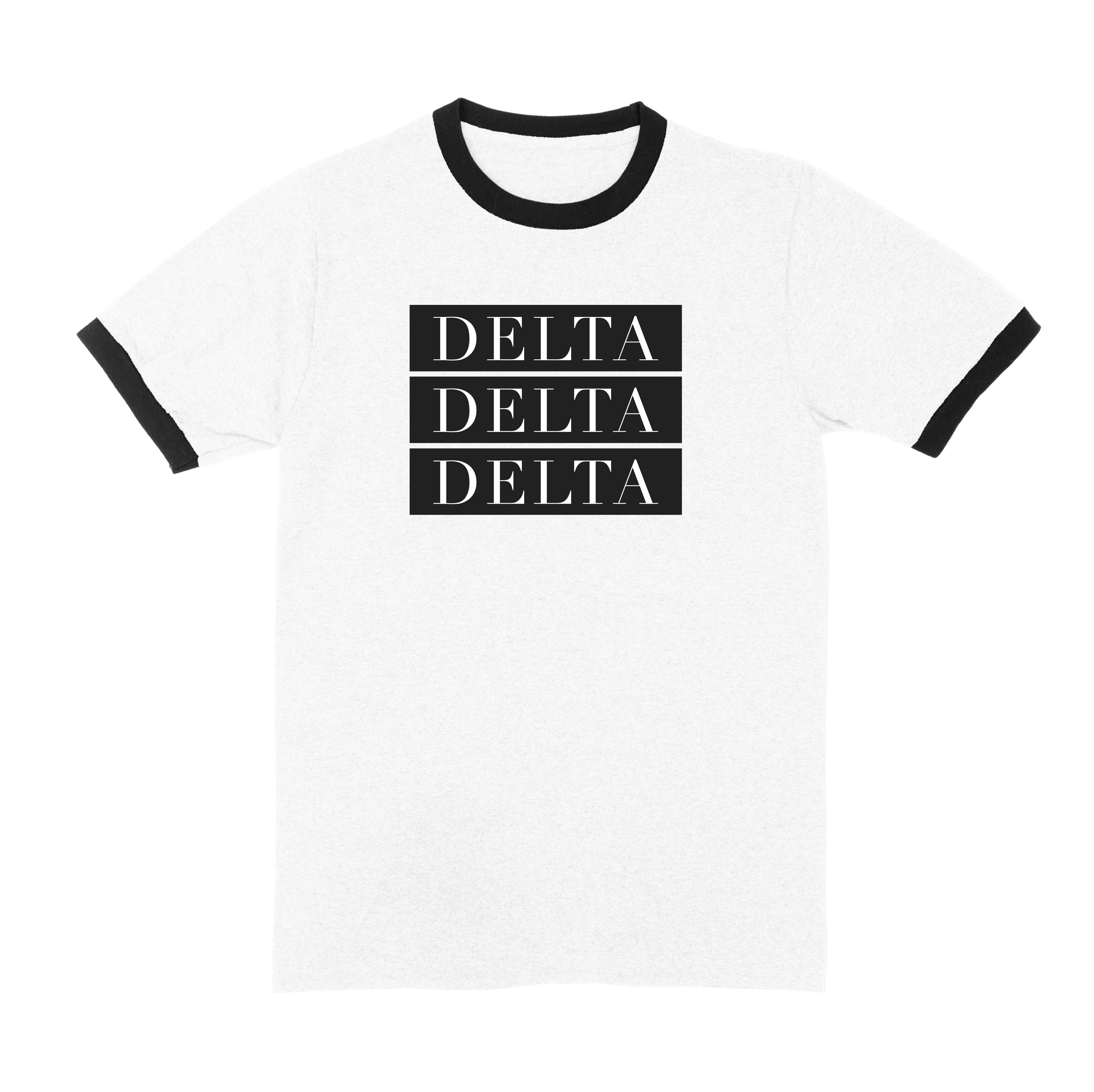 Delta Delta Delta Ringer Block Sorority Tee
