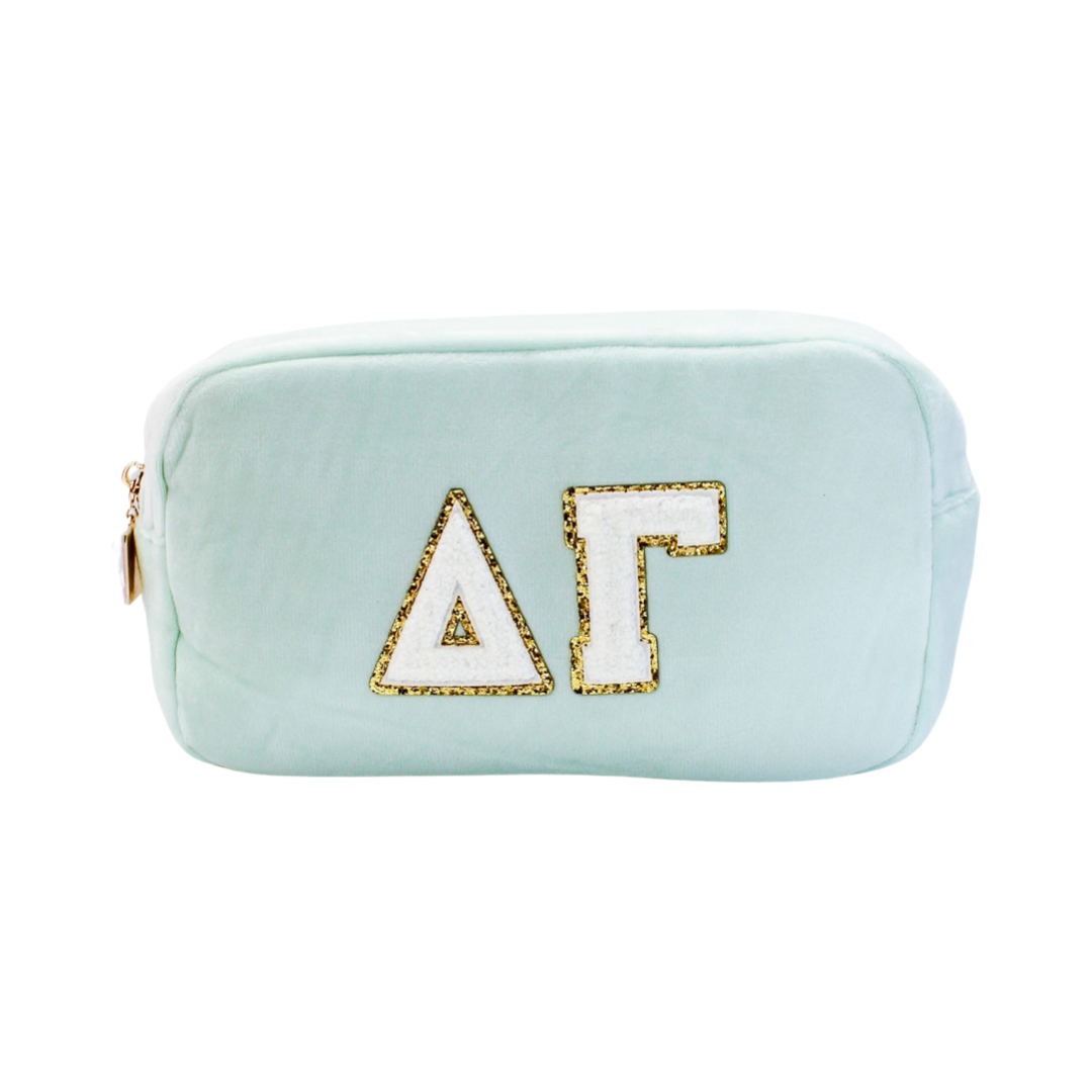 Delta Gamma Chenille Sorority Cosmetic Bag