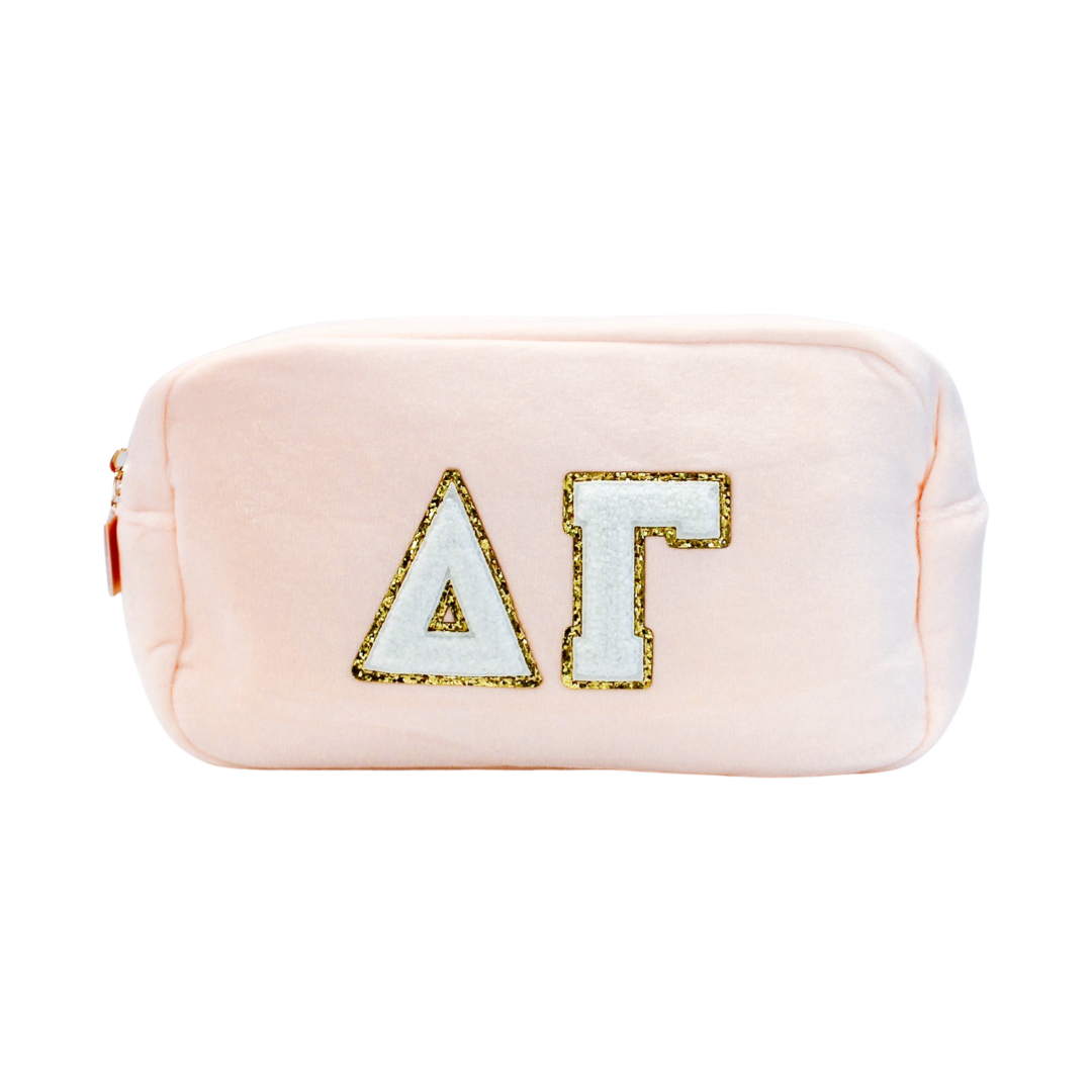 Delta Gamma Chenille Sorority Cosmetic Bag