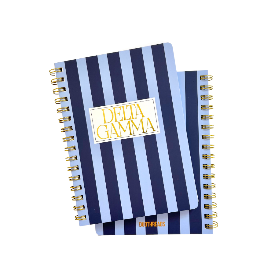 Delta Gamma Stripe Sorority Notebook