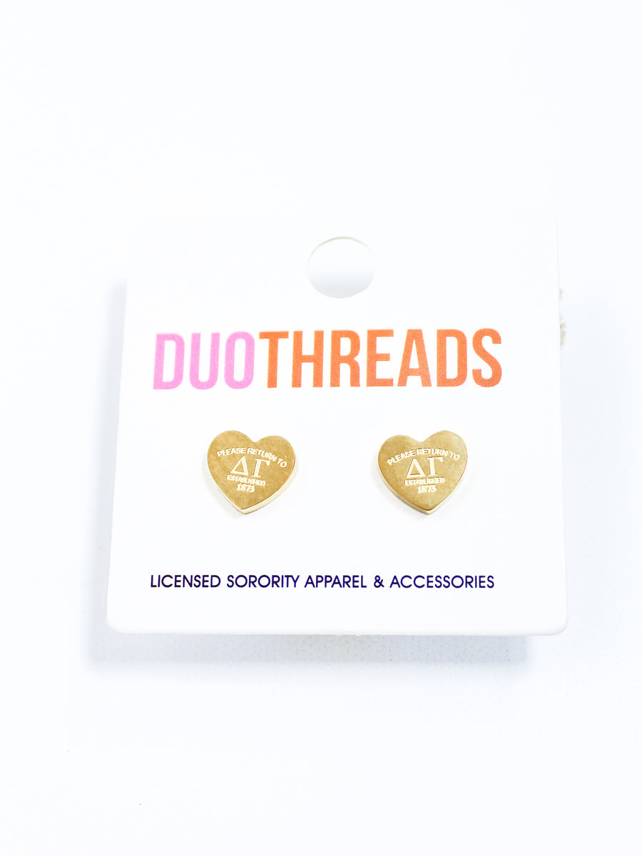 Delta Gamma Heart Earrings