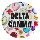 Delta Gamma Bejeweled Sorority Button