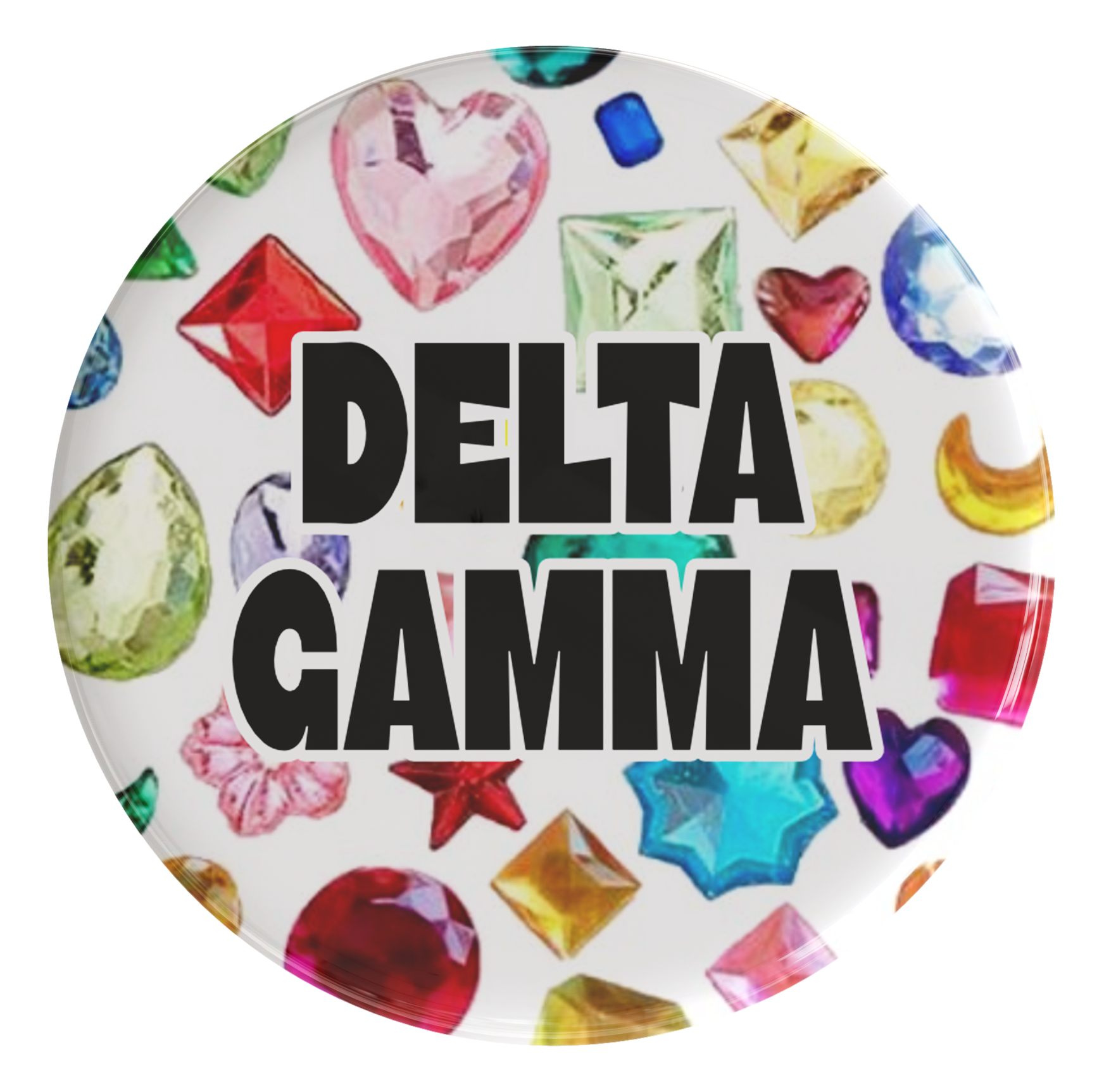 Delta Gamma Bejeweled Sorority Button