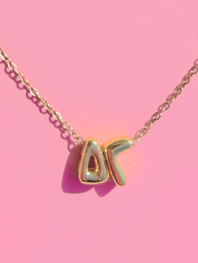 Delta Gamma Bubble Letter Necklace