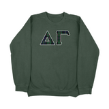 Dad's Plaid Embroidered Letter Sorority Sweatshirt
