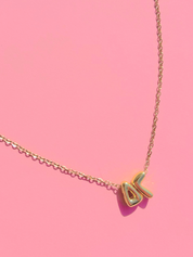 Delta Gamma Bubble Letter Necklace