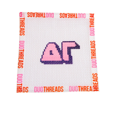 Sorority Bubble Letter Needlepoint Canvas
