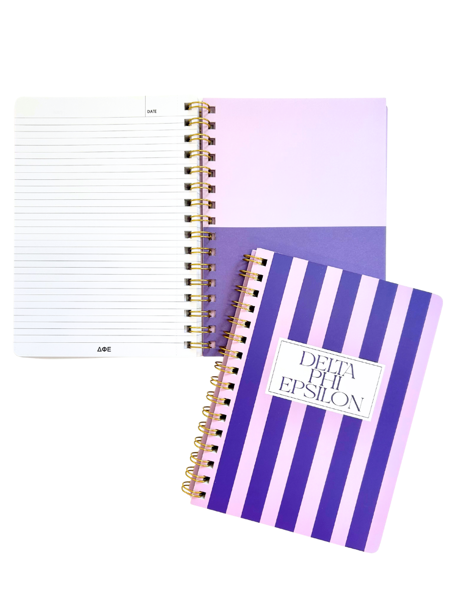 Delta Phi Epsilon Stripe Sorority Notebook