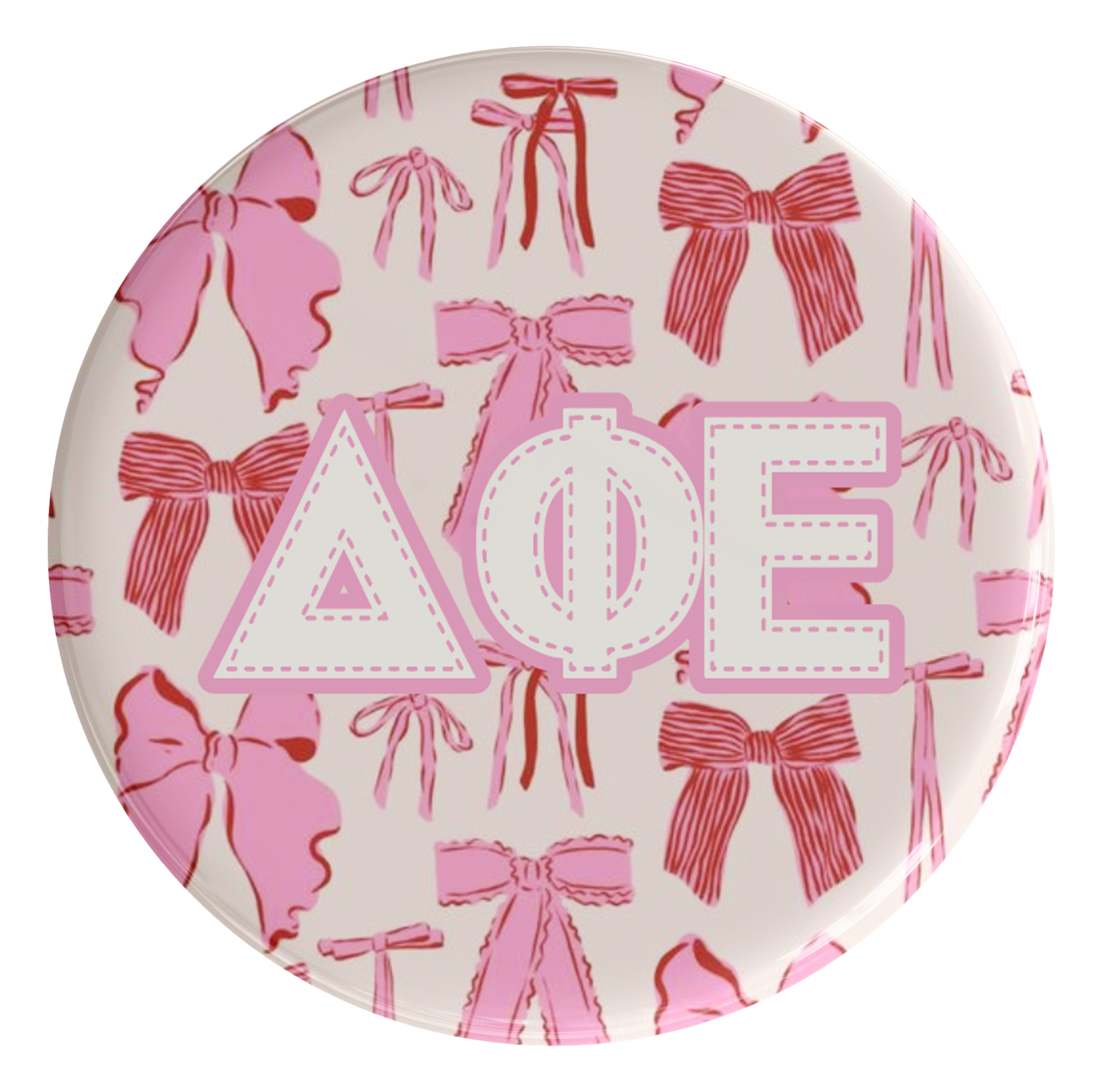 Delta Phi Epsilon Coquette Sorority Button