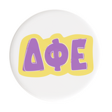 Delta Phi Epsilon Bubbly Sorority Button