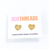 Delta Phi Epsilon Heart Earrings