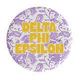 Delta Phi Epsilon Through The Vines Sorority Button