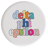 Delta Phi Epsilon Live In Color Sorority Button