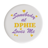 Delta Phi Epsilon Love Me Sorority Button