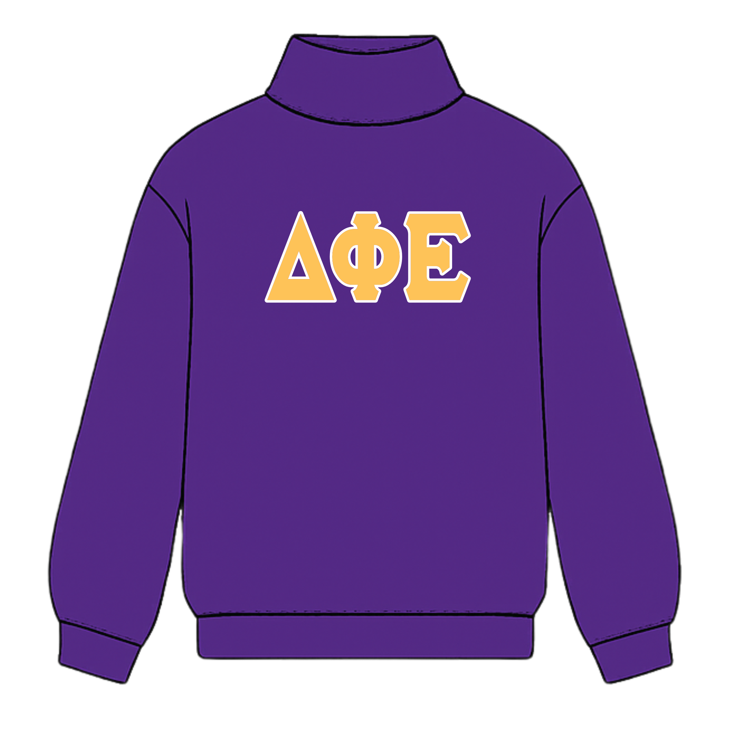 Classic Twill Sorority Embroidered Mock Neck