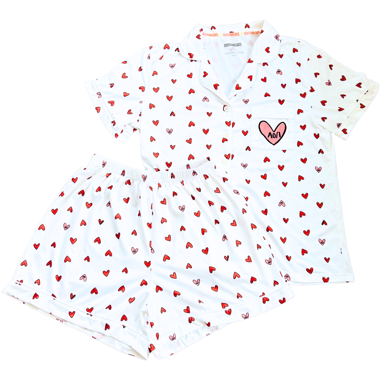 Alpha Pj Alpha Omicron Pi Love Letters Sorority PJ Set – Duo Threads