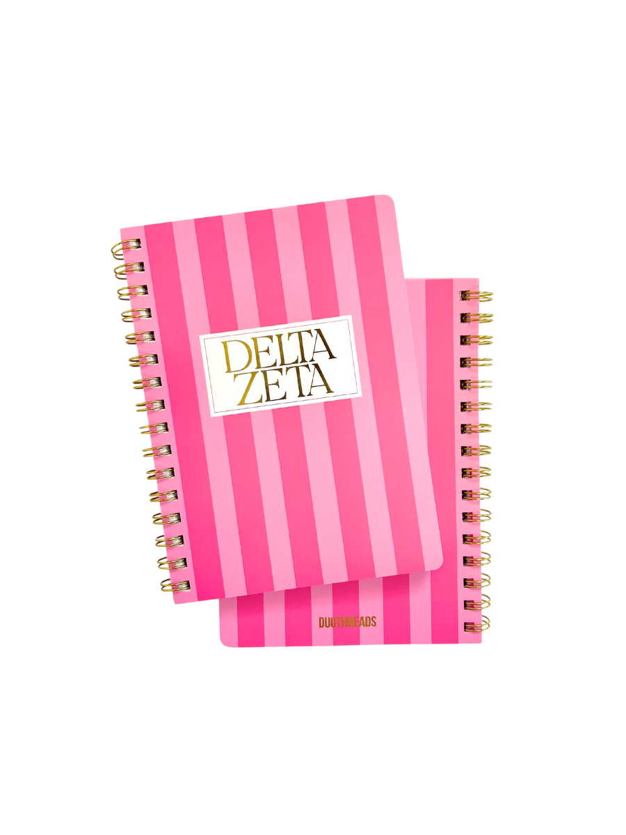 Delta Zeta Stripe Sorority Notebook