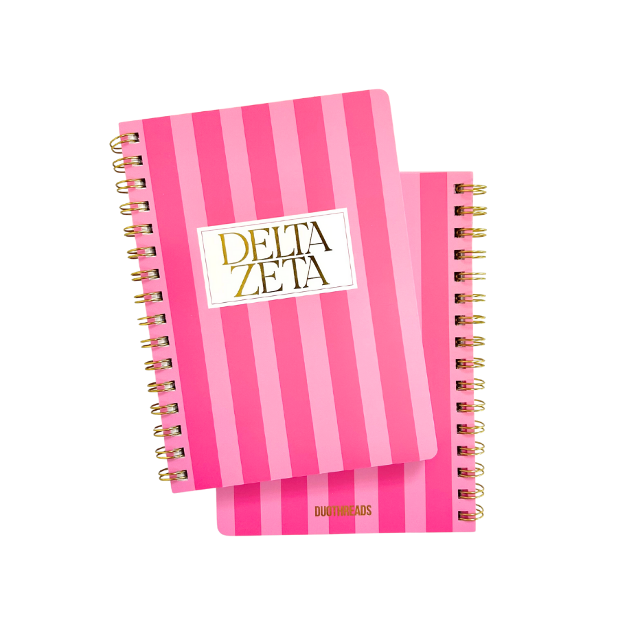 Delta Zeta Stripe Sorority Notebook