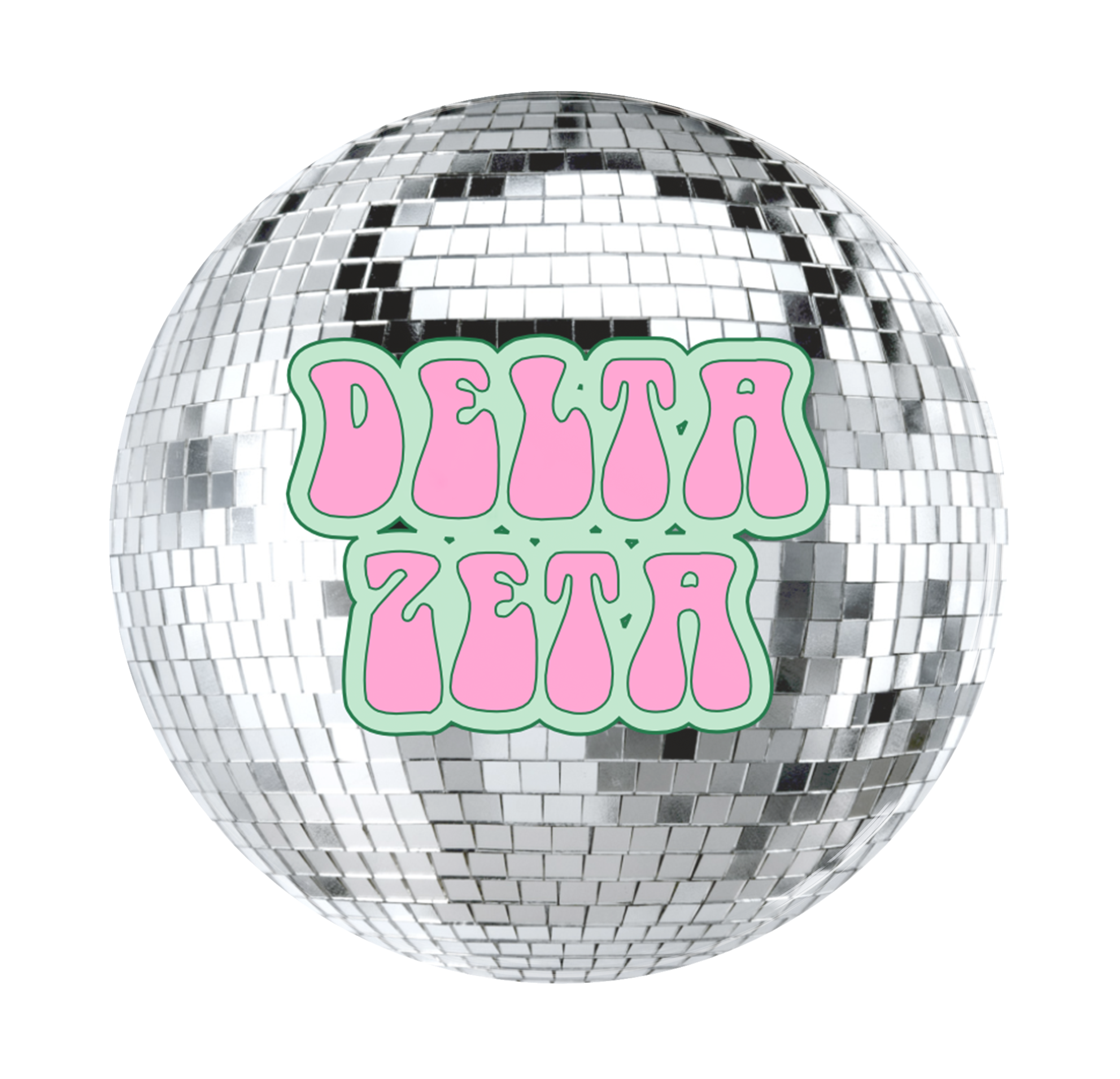 Delta Zeta Disco Sorority Button