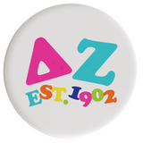 Delta Zeta Happy Days Sorority Button