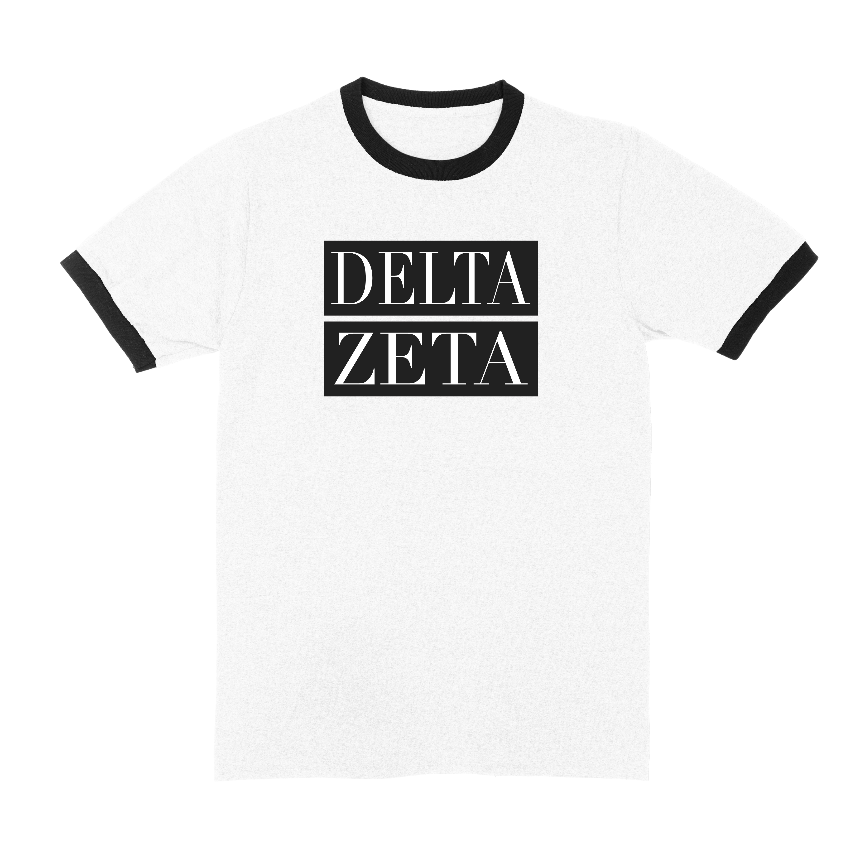 Delta Zeta Ringer Block Sorority Tee