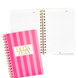 Delta Zeta Stripe Sorority Notebook