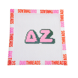 Sorority Bubble Letter Needlepoint Canvas