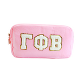 Gamma Phi Beta Chenille Sorority Cosmetic Bag