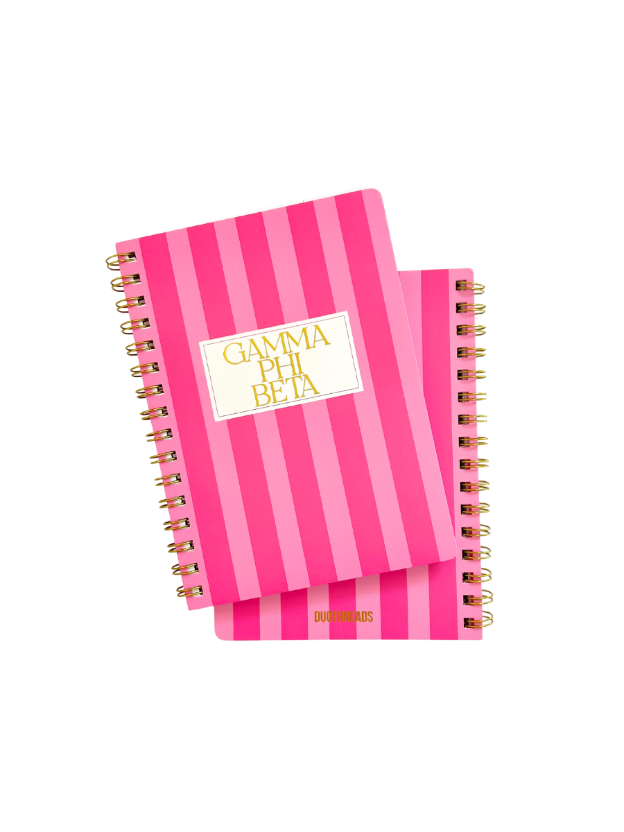 Gamma Phi Beta Stripe Sorority Notebook