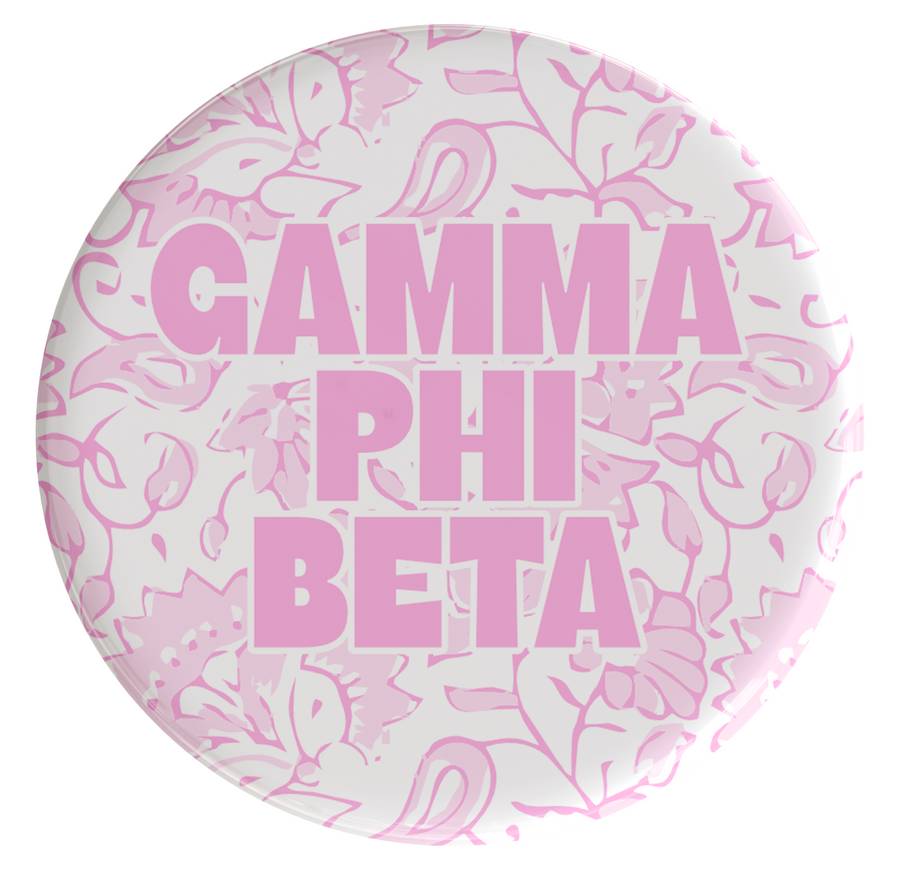 Gamma Phi Beta Through The Vines Sorority Button