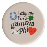 Gamma Phi Beta Lucky Sorority Button