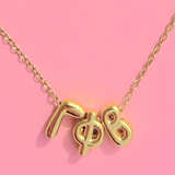 Gamma Phi Beta Bubble Letter Necklace