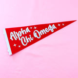 Alpha Chi Omega Stardust Pennant Flag