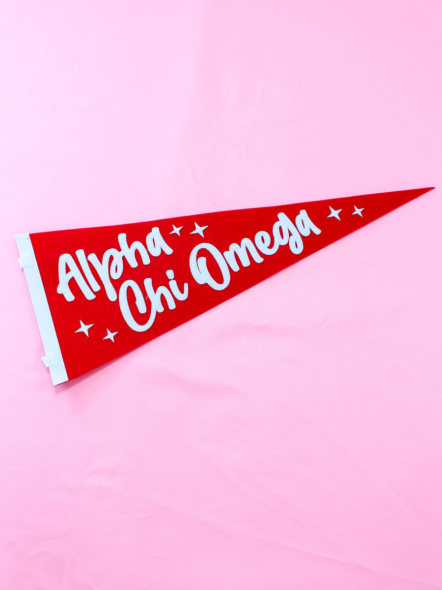 Alpha Chi Omega Stardust Pennant Flag