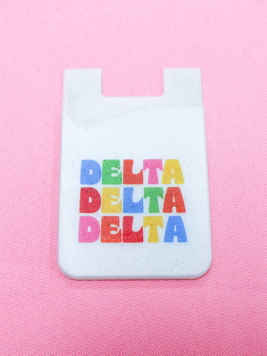 Delta Delta Delta Shimmer Phone Wallet