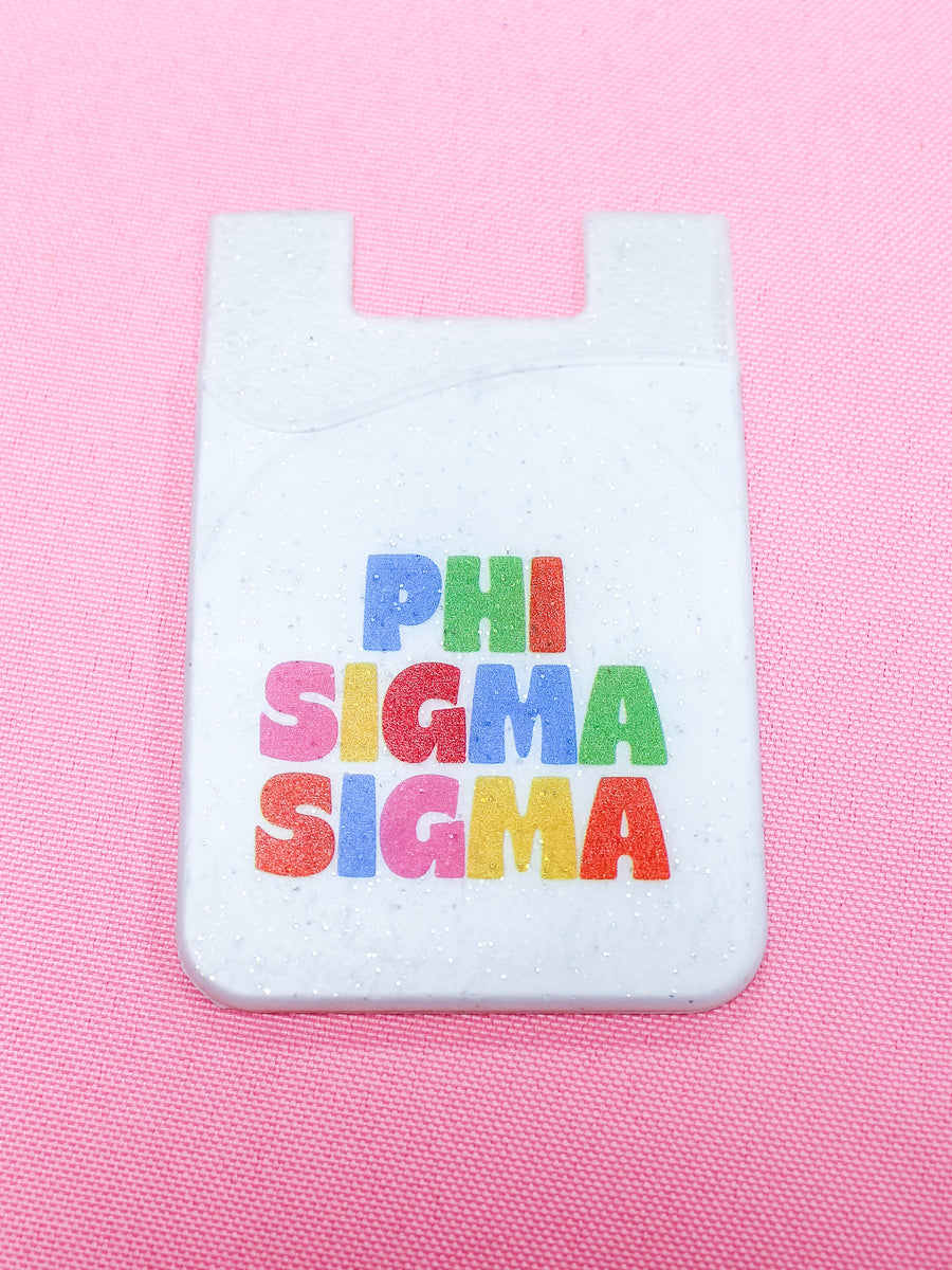 Phi Sigma Sigma Shimmer Phone Wallet
