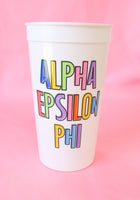Load image into Gallery viewer, Alpha Epsilon Phi Bring on the Fun Stadium Cup
