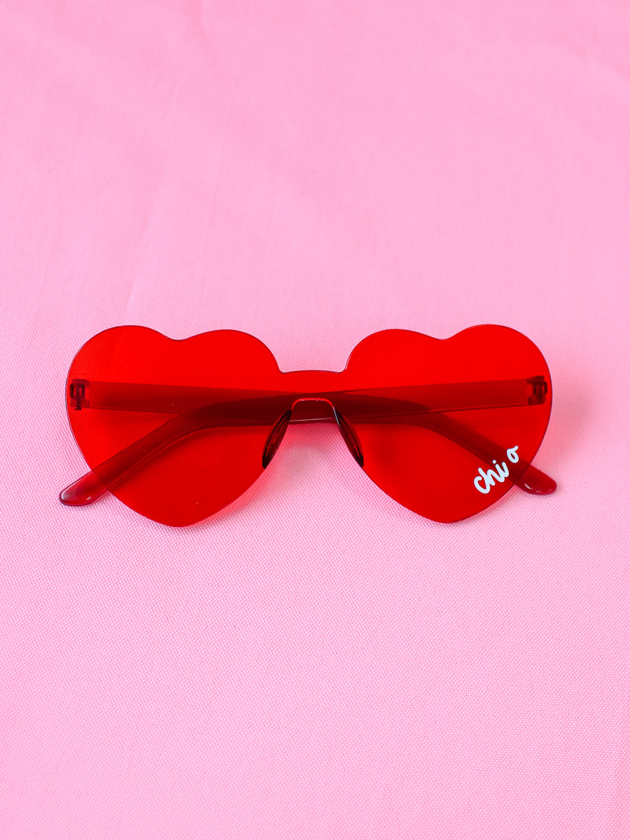 Chi Omega Only Eyes For You Heart Sunnies