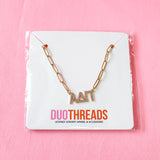 Alpha Delta Pi Rhinestone Necklace