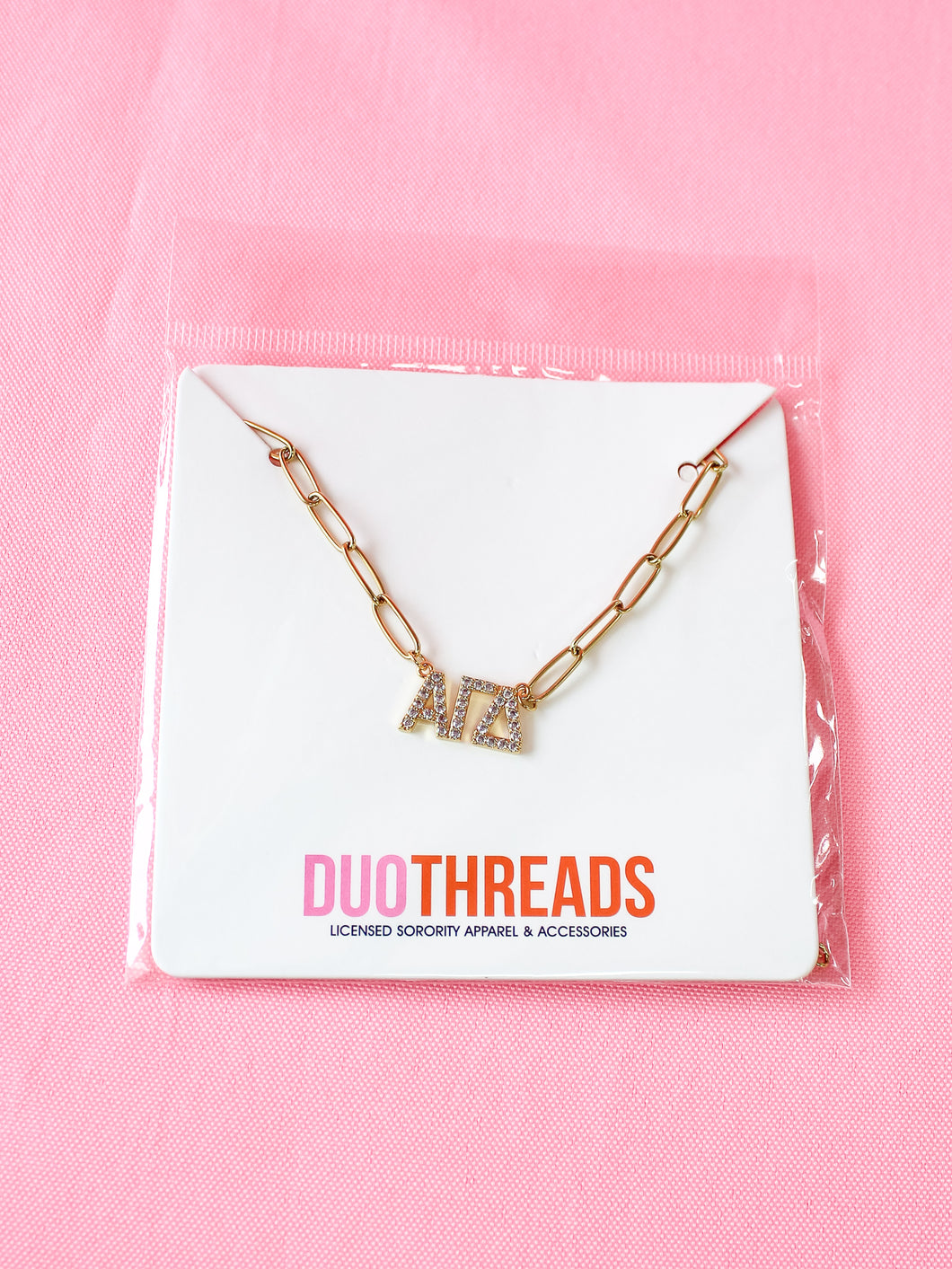 Alpha Gamma Delta Rhinestone Necklace