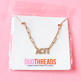 Rhinestone Sorority Necklace