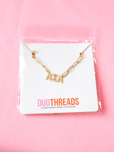 Alpha Sigma Alpha Rhinestone Necklace