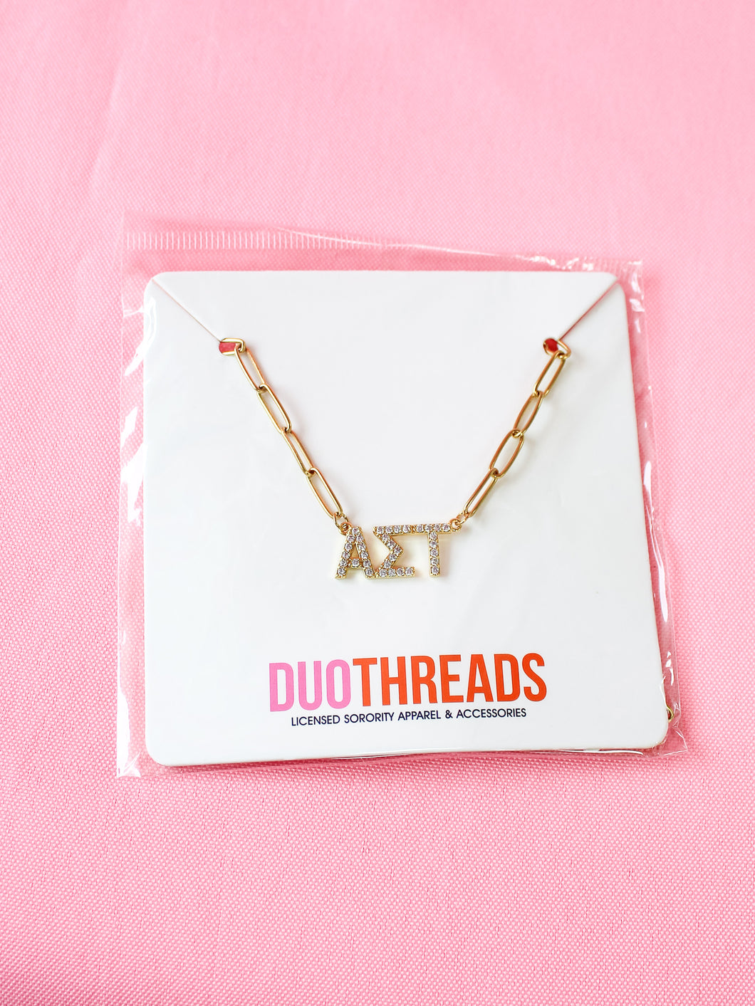 Alpha Sigma Tau Rhinestone Necklace