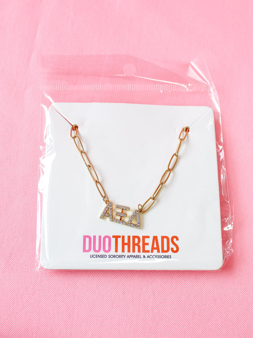 Alpha Xi Delta Rhinestone Necklace