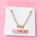 Delta Delta Delta Rhinestone Necklace