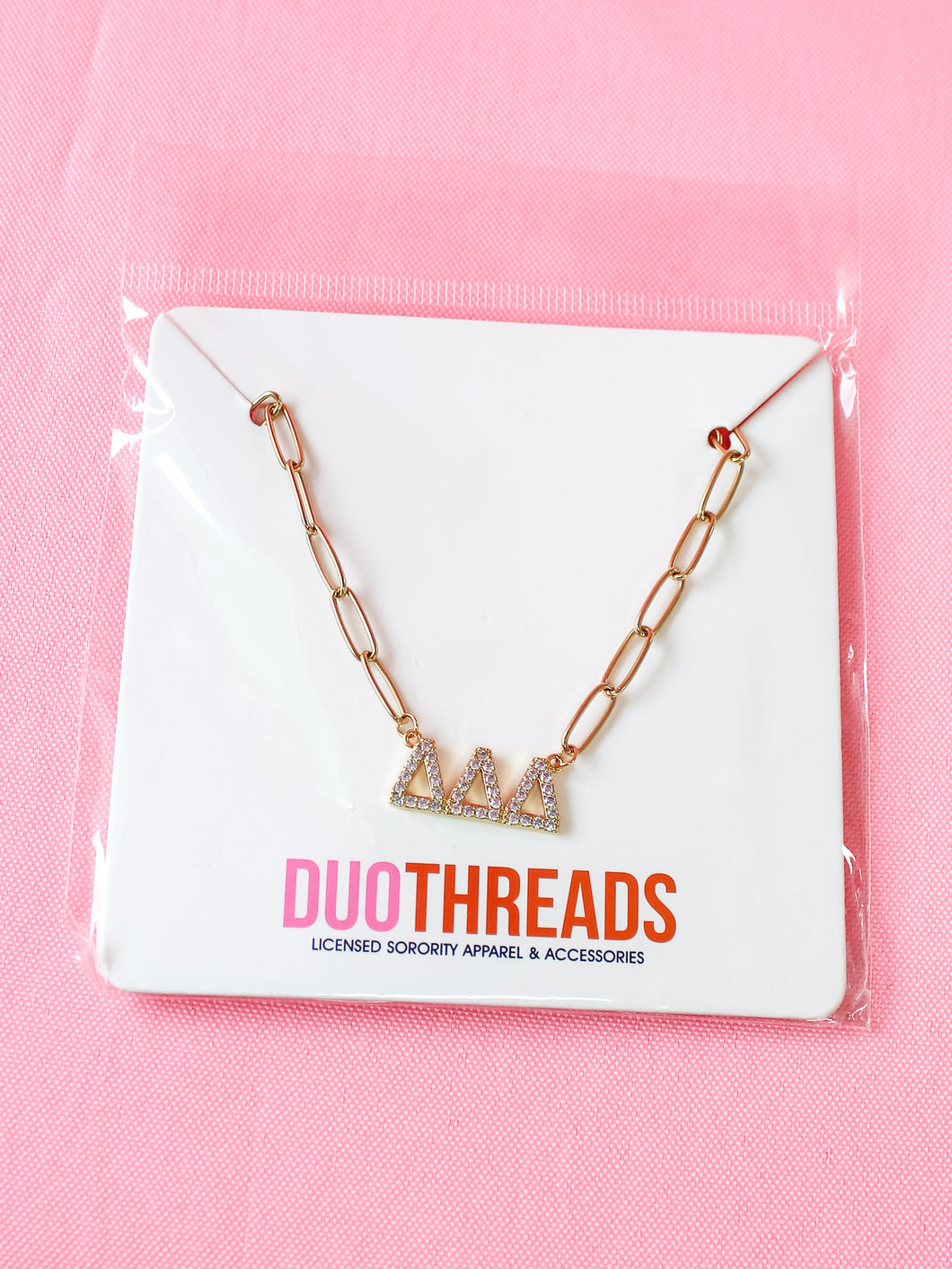 Delta Delta Delta Rhinestone Necklace
